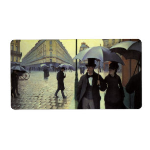 Etiqueta Dia chuvoso da rua de Paris por Gustave