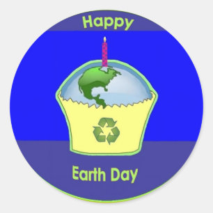 etiqueta - Dia da Terra feliz