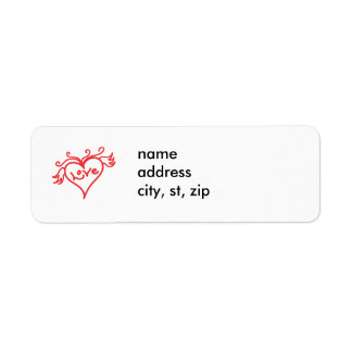 Etiqueta Dia de os namorados cardíaco de amor voador