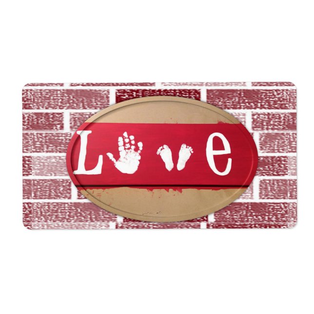 Etiqueta Dia de os namorados Labels Love (Frente)