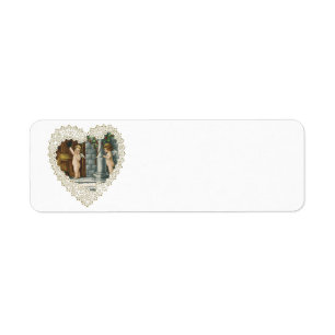 Etiqueta Dia dos namorados do Victorian do vintage, letras