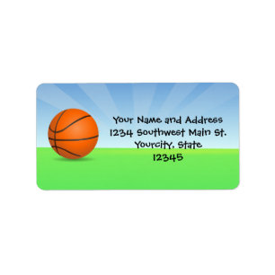 Etiqueta Dia ensolarado do basquetebol dos esportes do
