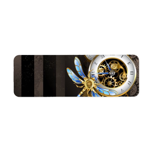 Etiqueta Dials Steampunk com Dragonfly (Frente)