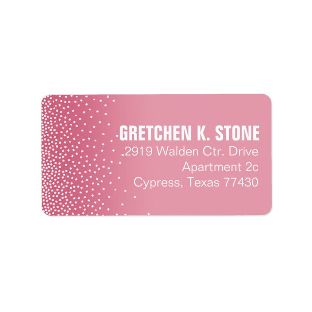 Etiqueta Diamantes no Sky Mailing | rosa (Frente)