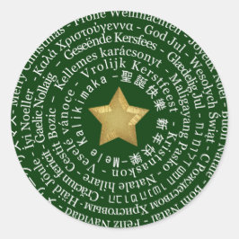 Etiqueta diferente das línguas do Feliz Natal