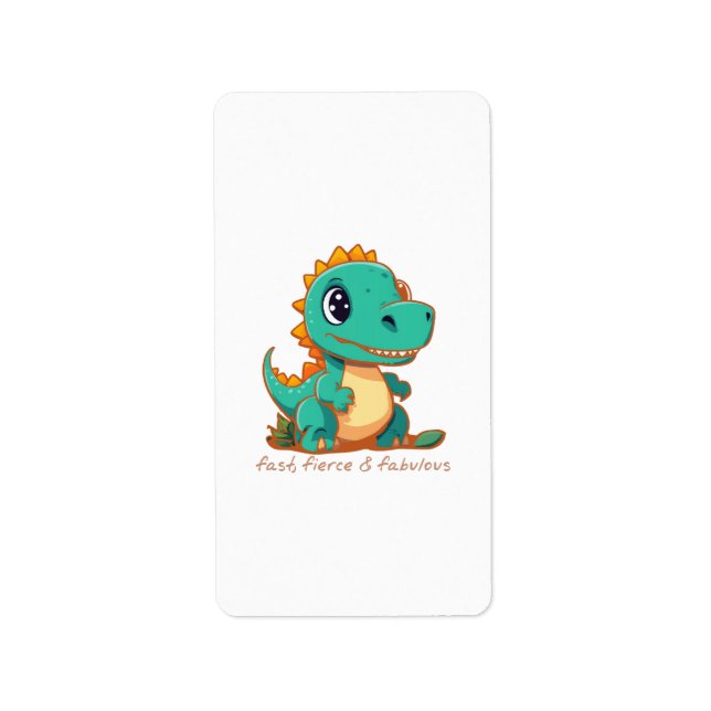 Etiqueta Dinossauros Ferozes (Frente)