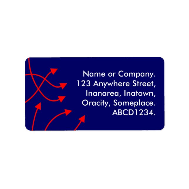 Etiqueta Direções - Azul Marinho (Frente)