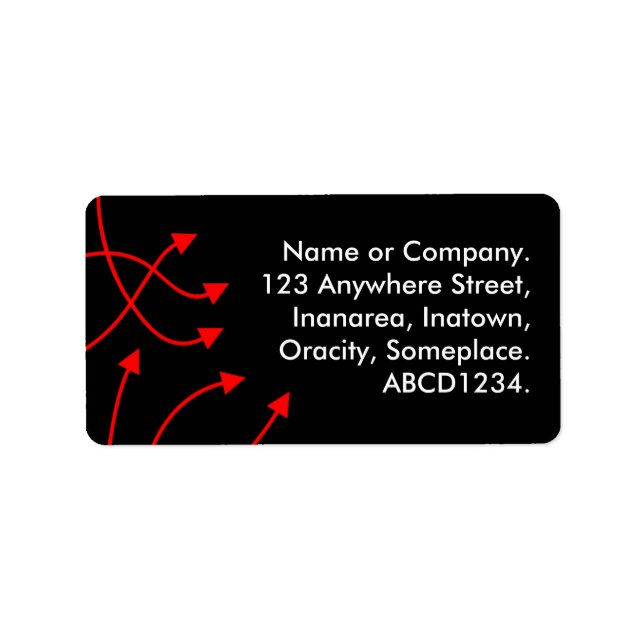 Etiqueta Direções - Preto (Frente)