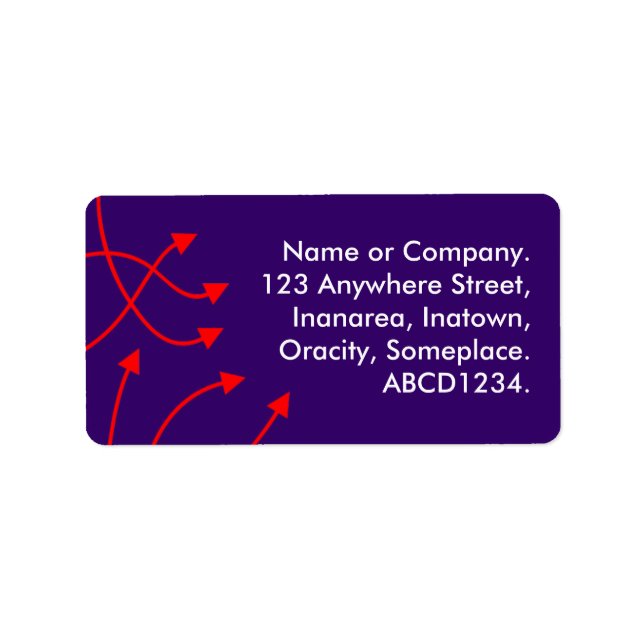 Etiqueta Direções - Roxo Profundo (Frente)