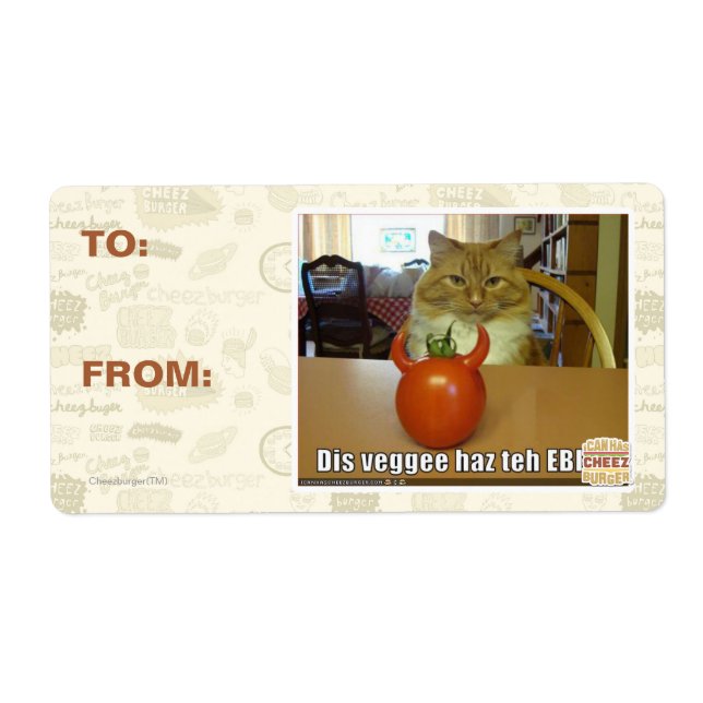 Etiqueta Dis veggee haz o EBIL (Frente)