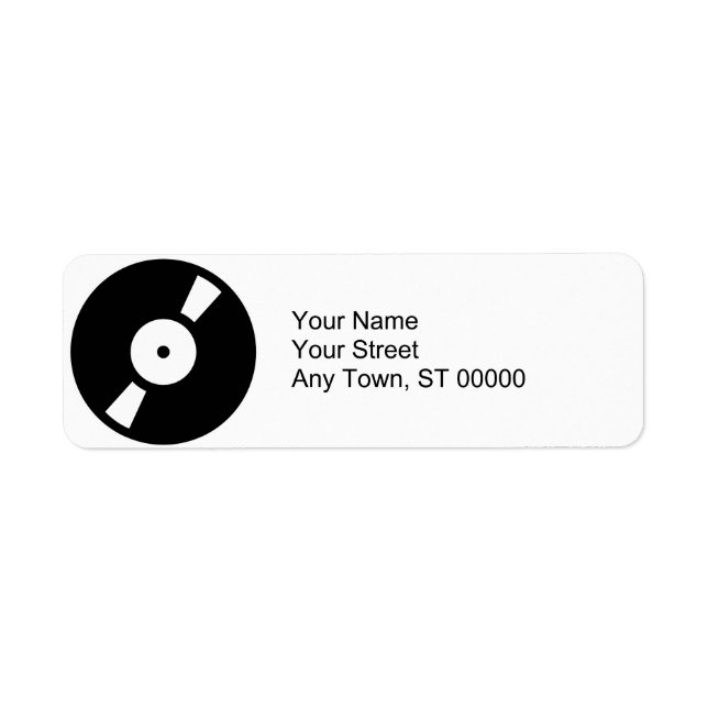 Etiqueta disco de vinil retrô (Frente)