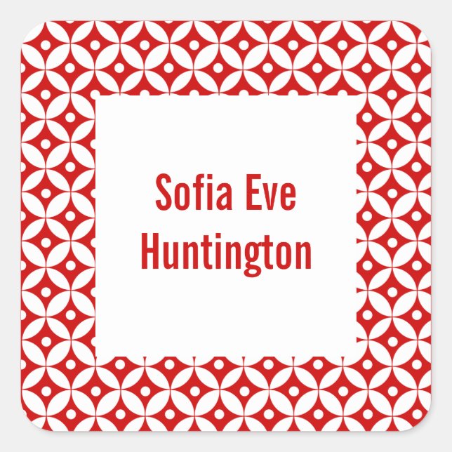 Etiqueta do abstrato Red Circle Book / Etiqueta de (Frente)