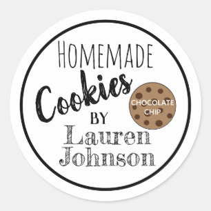 Etiqueta do adesivo Chip Cookies com Chocolate Fab