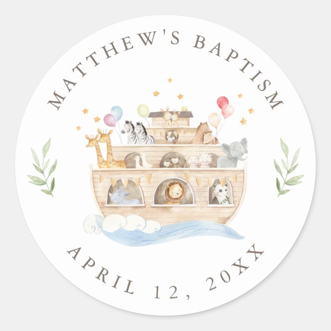 Etiqueta do adesivo de arca de Noah (Frente)