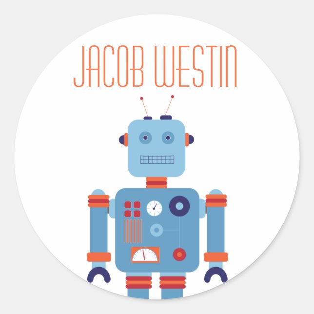 Etiqueta do adesivo de grupo robô (Frente)