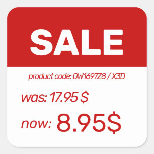 Etiqueta do Adesivo de Preço de Desconto