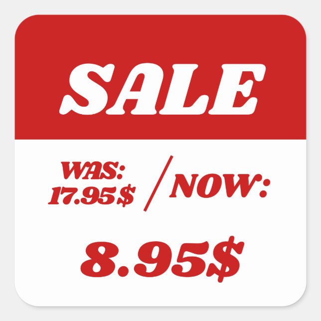 Etiqueta do Adesivo de Preço de Desconto (Frente)