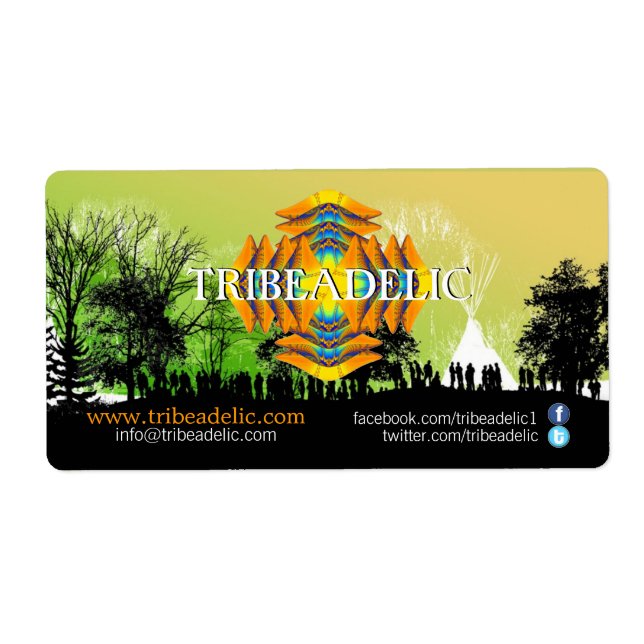 Etiqueta do adesivo de registros tribeadélicos (Frente)