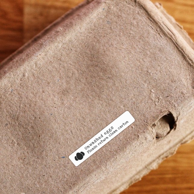 Etiqueta do adesivo lavável para devolução de ovos (Criador carregado)