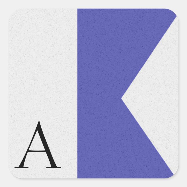 Etiqueta do alfabeto da bandeira de sinal náutico (Frente)