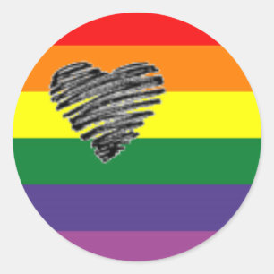 etiqueta do amor do arco-íris