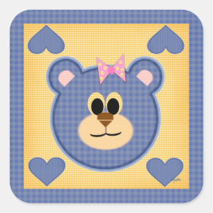 Etiqueta do amor do urso de ursinho