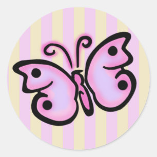 Etiqueta do aniversário da borboleta