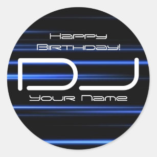 Etiqueta do aniversário do DJ