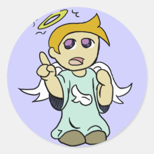 Etiqueta do anjo do ombro