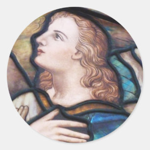 Etiqueta do anjo do vitral
