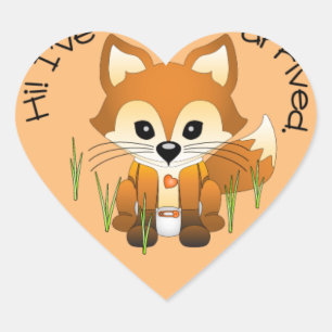 Etiqueta do anúncio do Fox do bebê