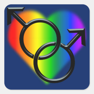 Etiqueta do arco-íris do orgulho gay dos homens