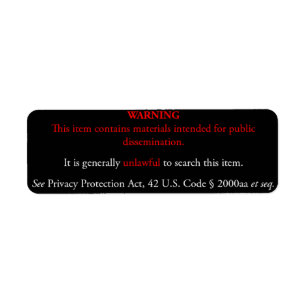 Etiqueta do ato da protecção de privacidade,