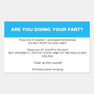 Etiqueta do banheiro de locomotiva