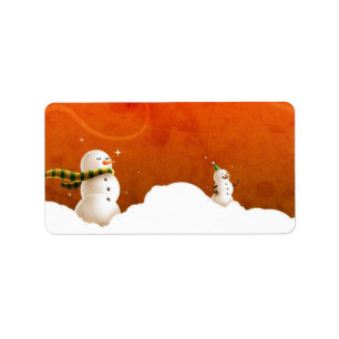 Etiqueta do boneco de neve