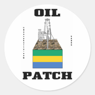 Etiqueta do campo petrolífero de Gabon, Rabi,