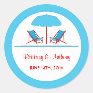 Etiqueta do casamento da cadeira de praia