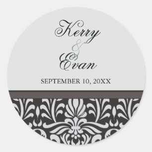 Etiqueta do casamento tema damasco do art deco