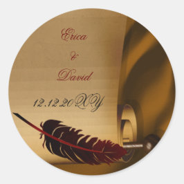 etiqueta do casamento vintage