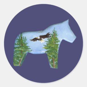 Etiqueta do cavalo de Eagle Dala