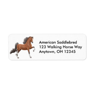 Etiqueta do cavalo de Gaited da baía