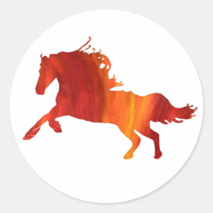 Etiqueta do cavalo do fogo