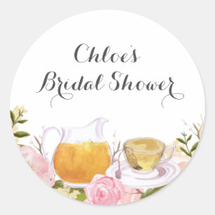 Etiqueta do chá de panela do Teacup do rosa do
