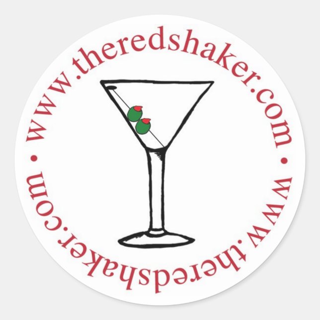 etiqueta do círculo de martini - grande (Frente)