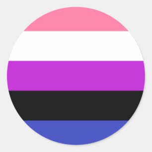 Etiqueta do círculo do orgulho de Genderfluid