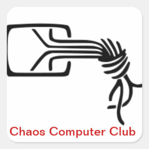 Etiqueta do clube do computador do caos