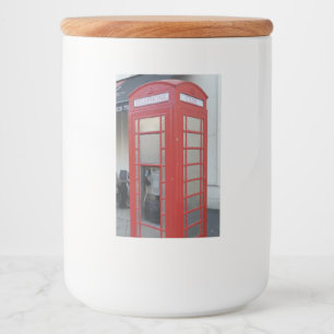 Etiqueta do contêiner da Comida do telefone verme