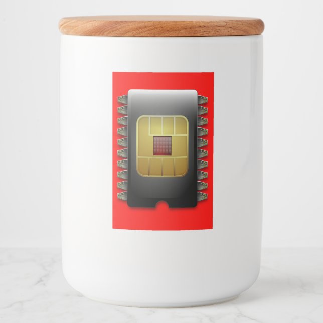 Etiqueta do contêiner de Comida de chip (Frente)