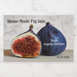 Etiqueta do contêiner de fig jam doméstica