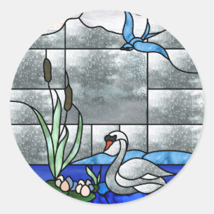 Etiqueta do convite do lago swan